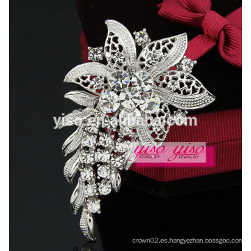 Broche de rhinestone de los ornamentos de la ropa de la manera